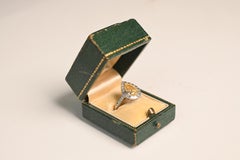 Pear Shape Engagement Ring. 2.60ct Pear Fancy Yellow Diamond Halo Ring Platinum