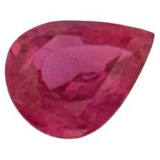 Natural Pear Shaped 1.36CT Loose Heated Red Ruby en venta