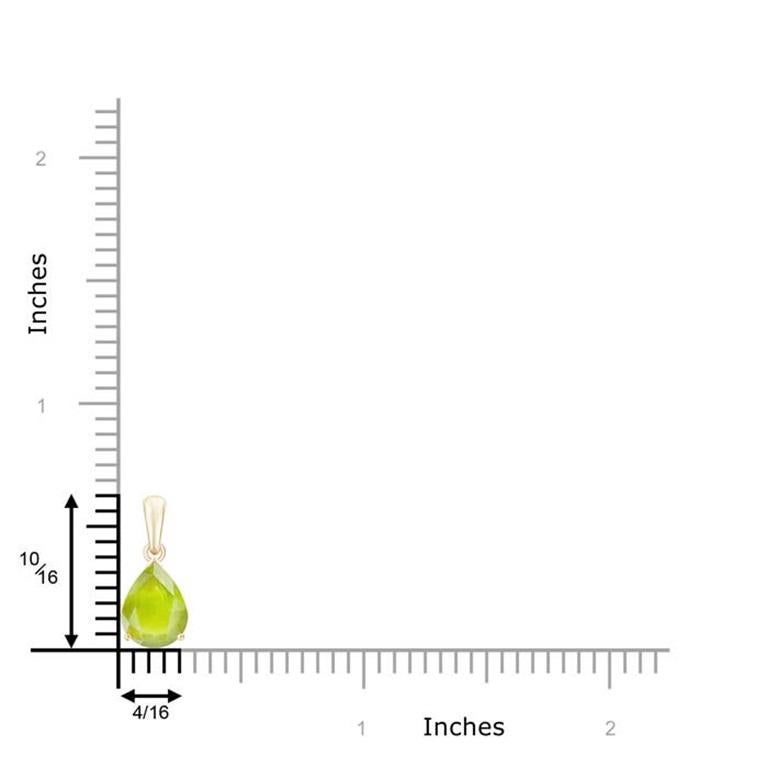 Colgante solitario de peridoto natural en forma de pera de 1,6 ct en oro amarillo de 18 quilates Moderno en venta