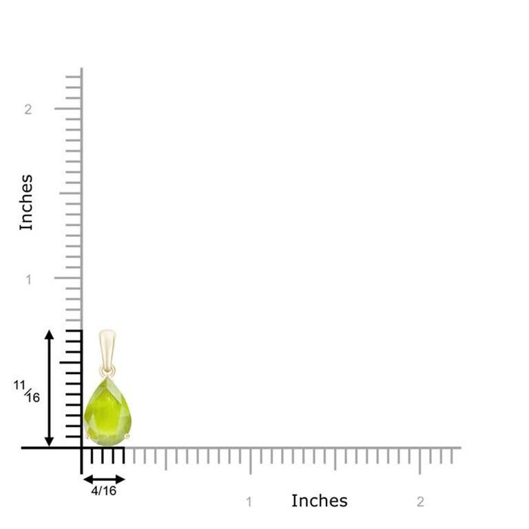 Moderne Pendentif solitaire en or jaune 18 carats avec péridot naturel en forme de poire 1,9 carat en vente