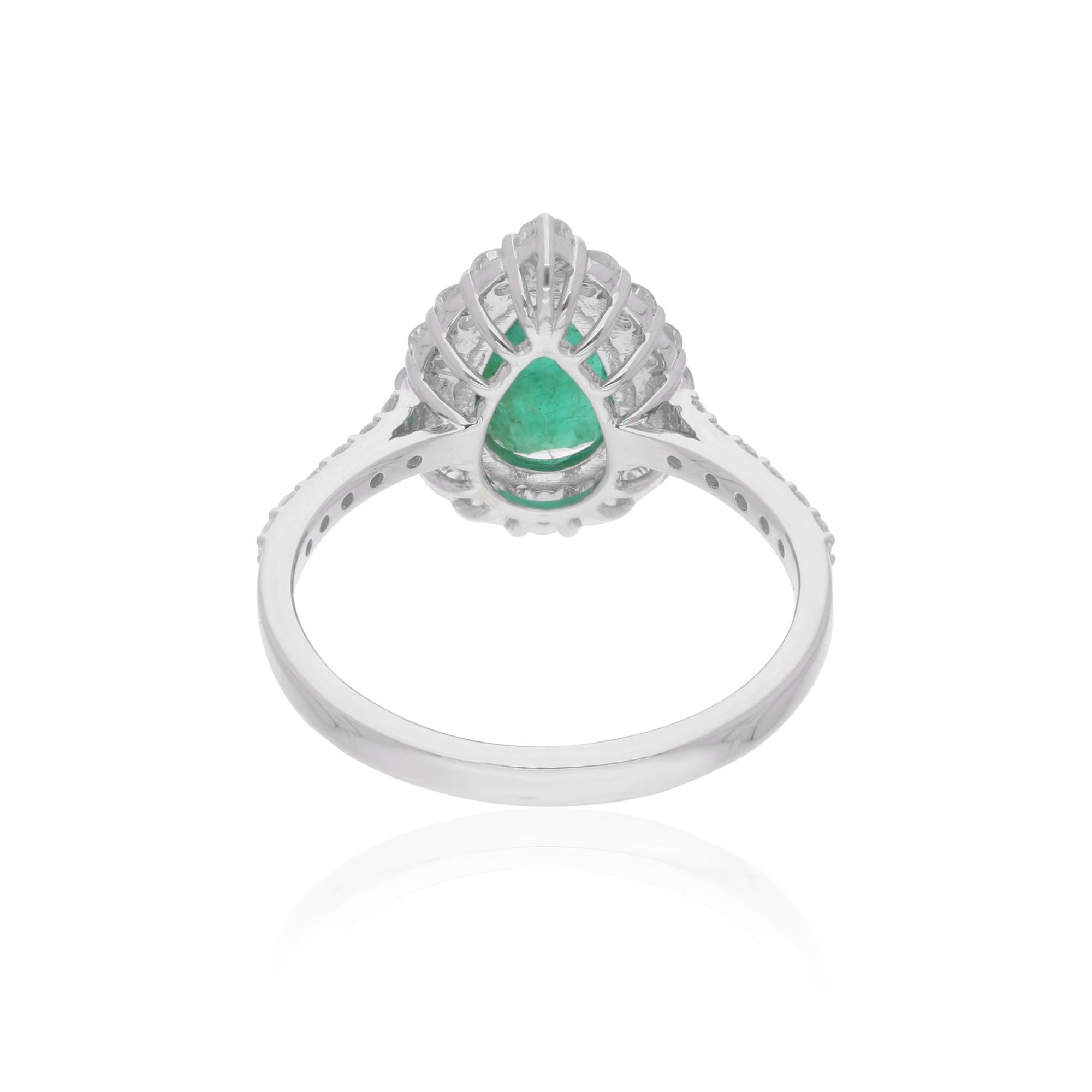 Handcrafted with precision and passion by skilled artisans, this Natural Pear Zambian Emerald Gemstone Cocktail Ring is a true masterpiece of jewelry craftsmanship. Elevate your style with this enchanting piece and revel in the beauty of fine