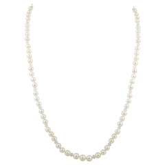 Natural Pearl and Faceted Diamond Bead Necklace