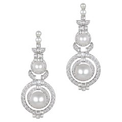 Natural Pearl Earrings Certified By GIA with Noteworthy Letter