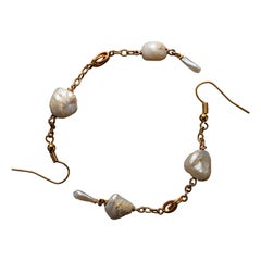GIA Certified Natural MIssissippi River Pearl Earrings 