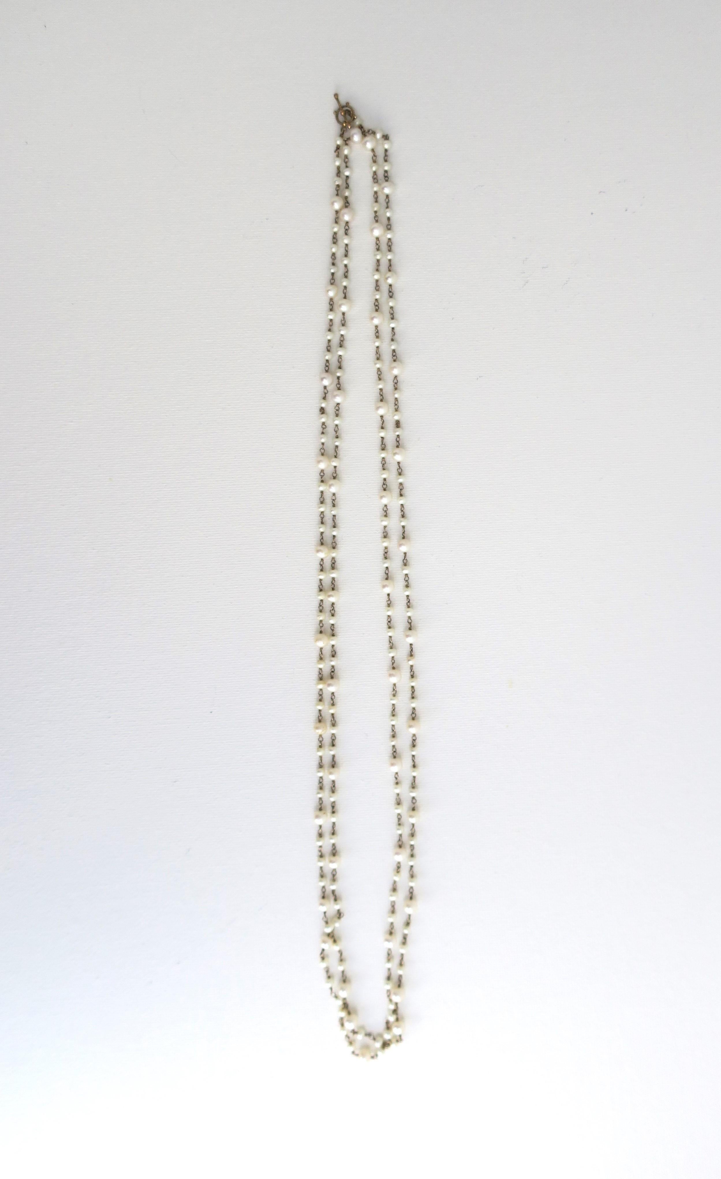 Collana di perle nello stile di Chanel in vendita 7