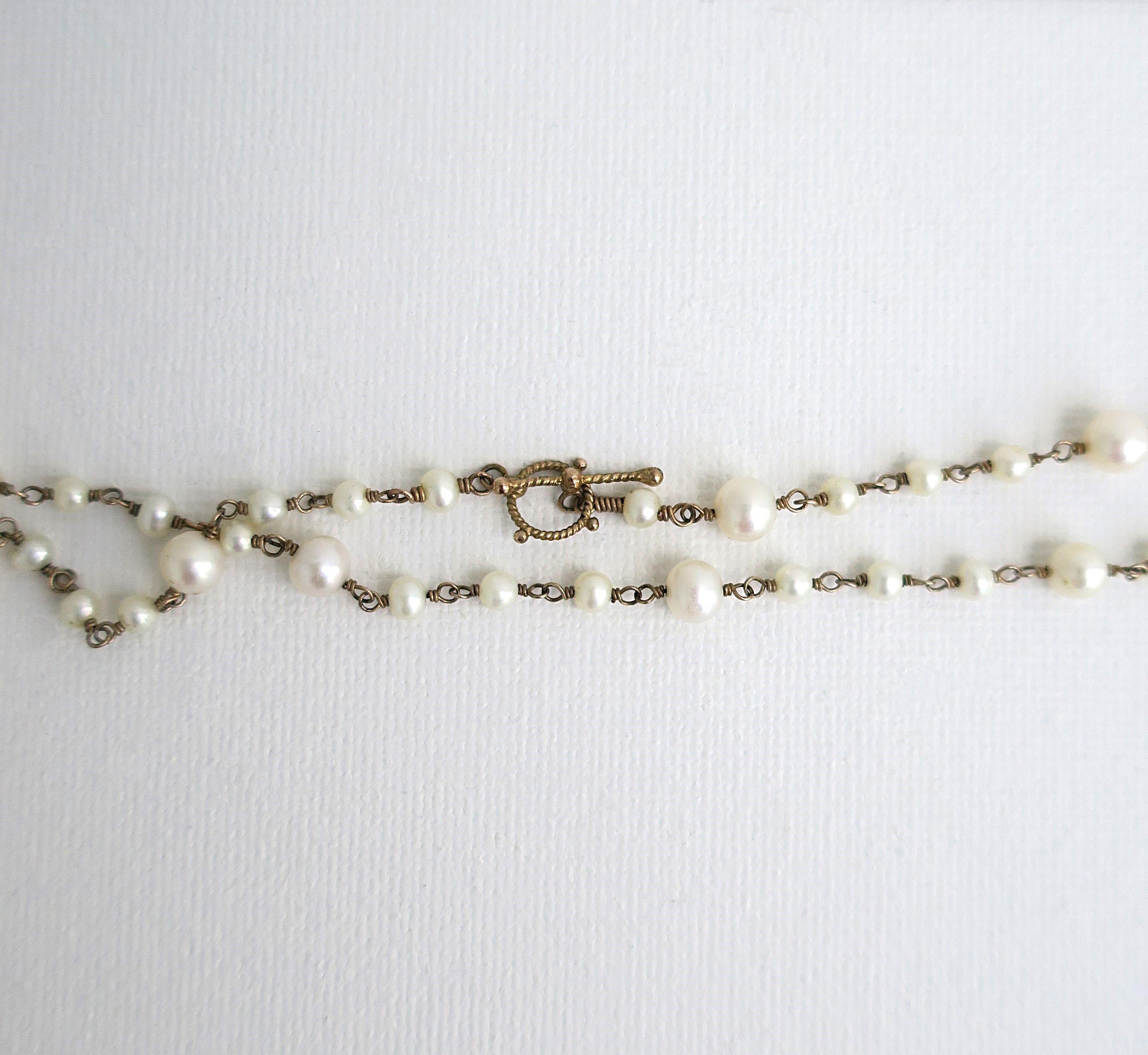 Collana di perle nello stile di Chanel in vendita 8