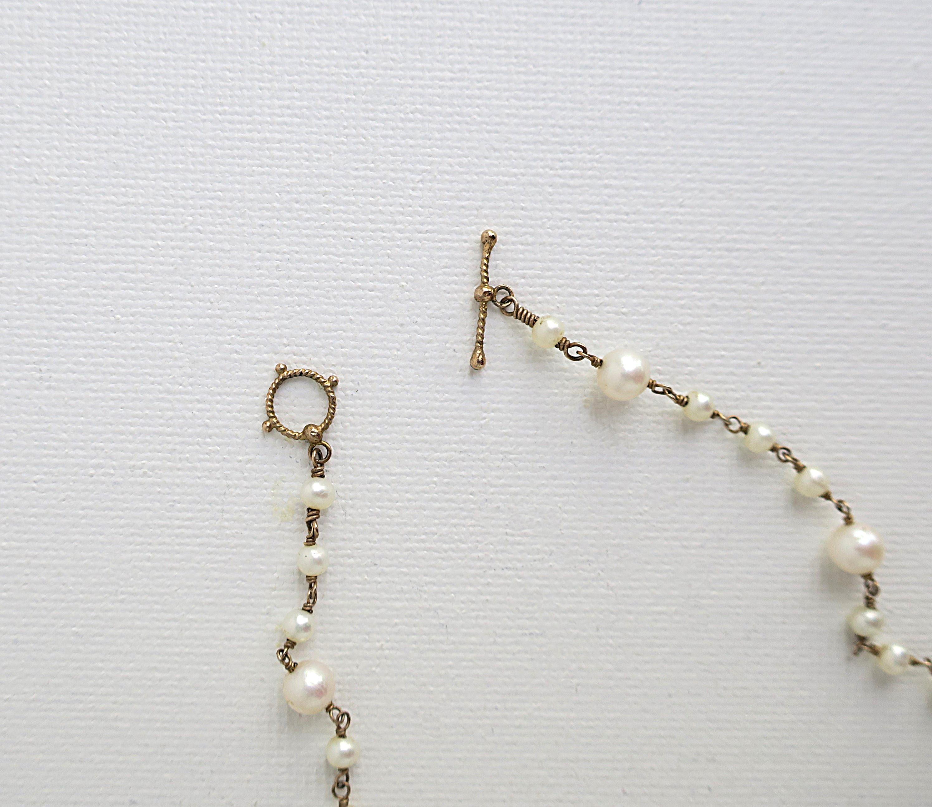Collana di perle nello stile di Chanel in vendita 9