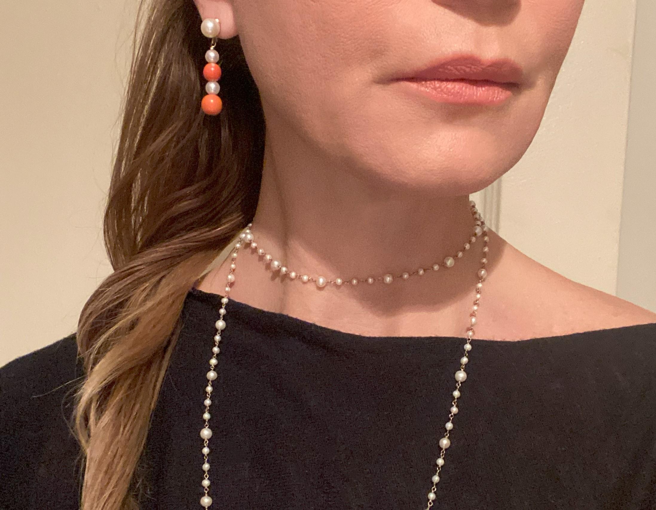 Collana di perle nello stile di Chanel in vendita 1