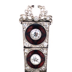 Natural Pearl Onyx  Diamond Brooch, GIA