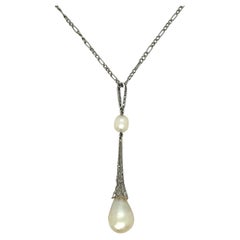 Natural Pearls & Diamond Necklace