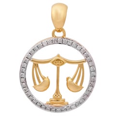 Ciondolo con diamante naturale in oro 14k