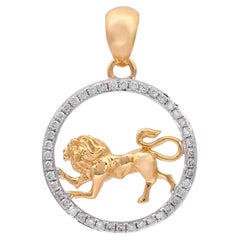 Natürlicher Diamant-Anhänger aus 14 Karat Gold