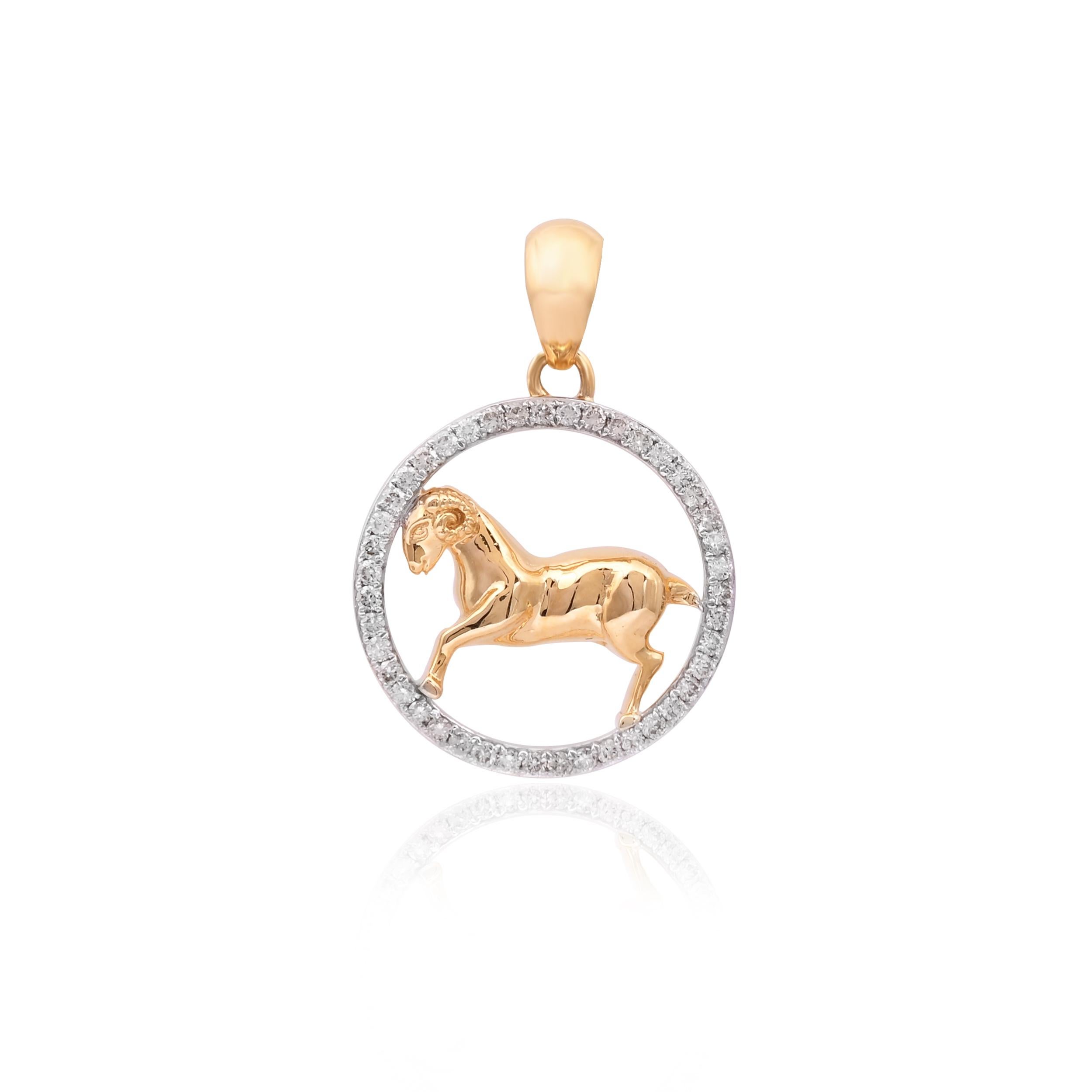 Natürlicher Diamant-Anhänger aus 14 Karat Gold Damen