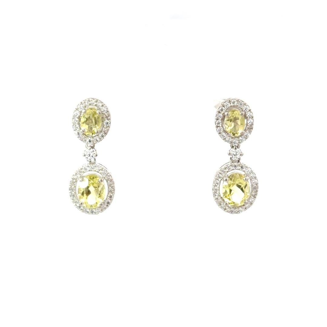 Pendientes de gota de topacio limón natural de 8,43 quilates en plata de ley 925 para regalo de mamá en Nuevo estado para la venta en New York, NY