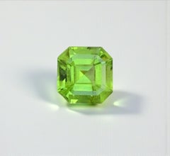 Natural Peridot Gemstone: 1.02 Carat Asscher Cut August Birthstone From Pakistan