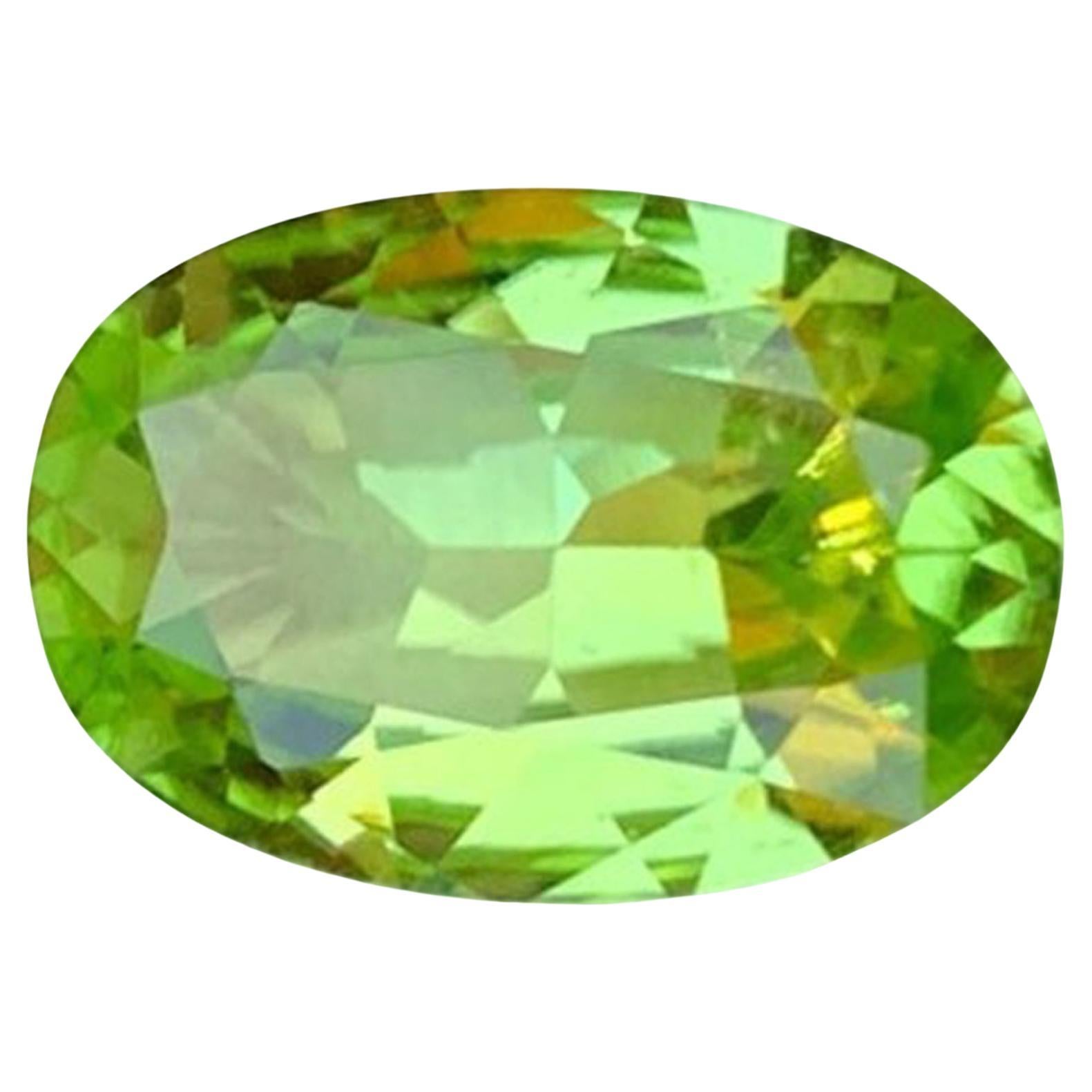 Natural Peridot Gemstone: 5.60 carat Natural August Birthstone From Pakistan
