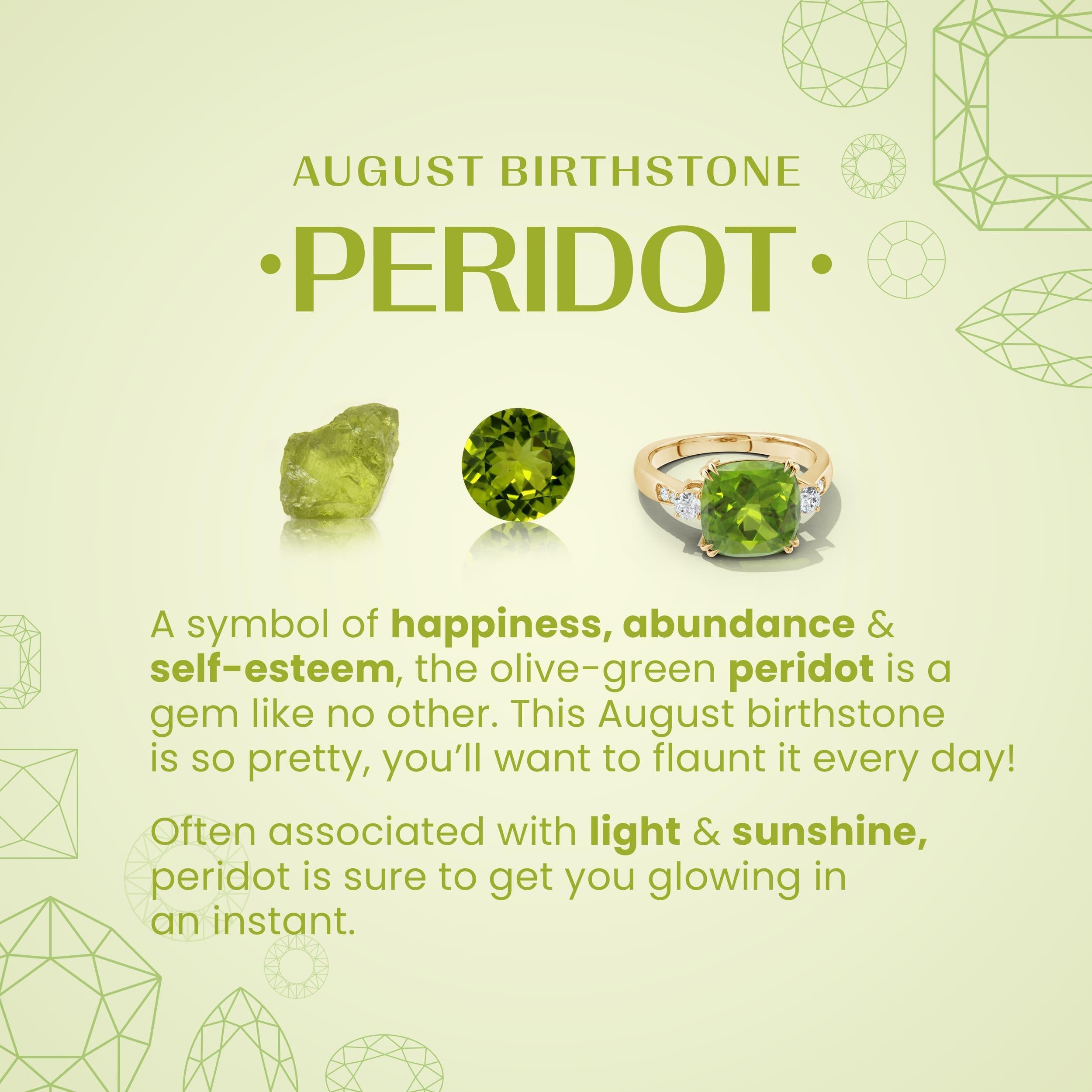 Pendentif en peridot naturel avec diamant en or jaune 14K en vente 1