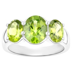 Peridot Three-Stone Rings