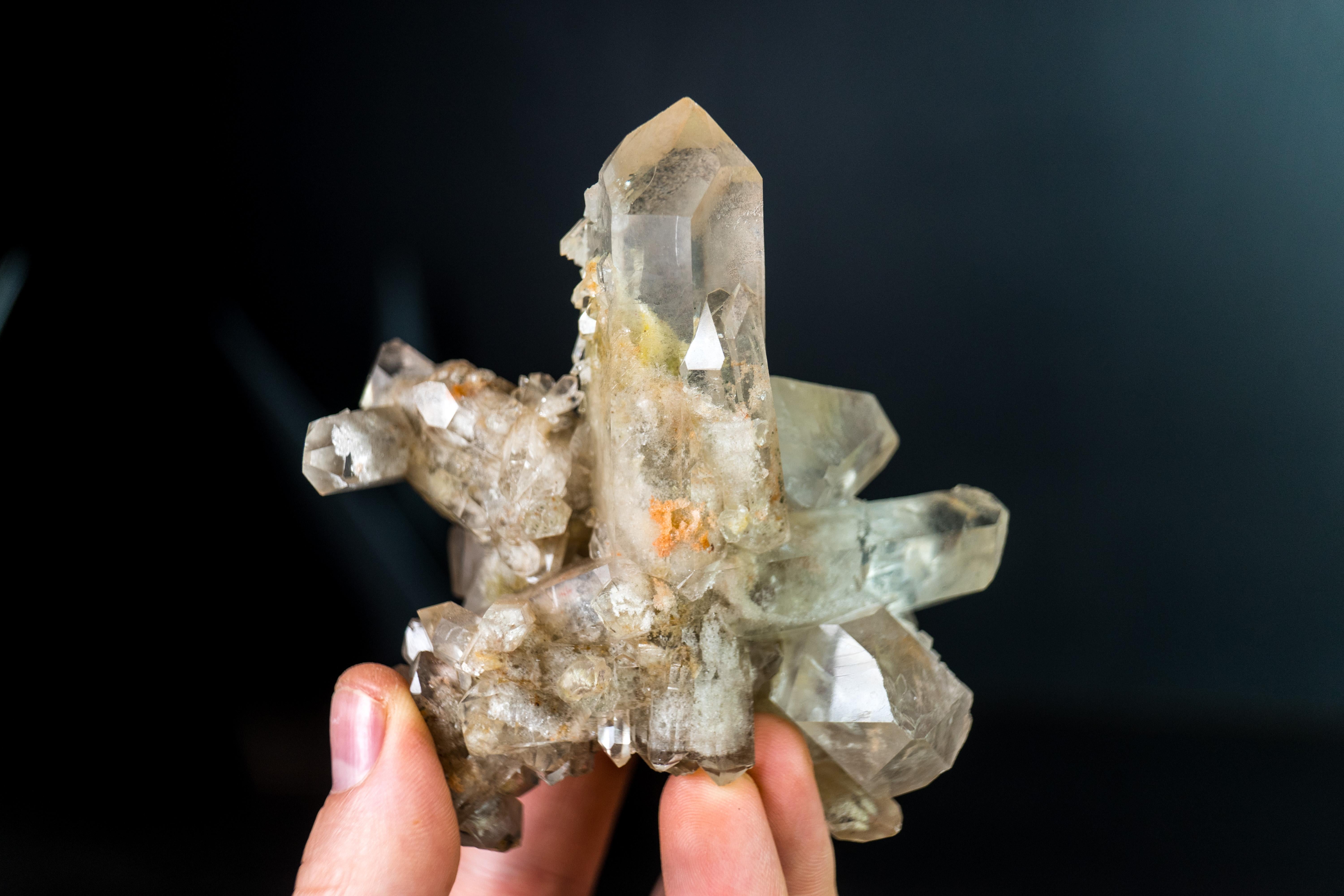 Cristal Phantom naturel et quartz lodolite de Diamantina Brésil en vente 5