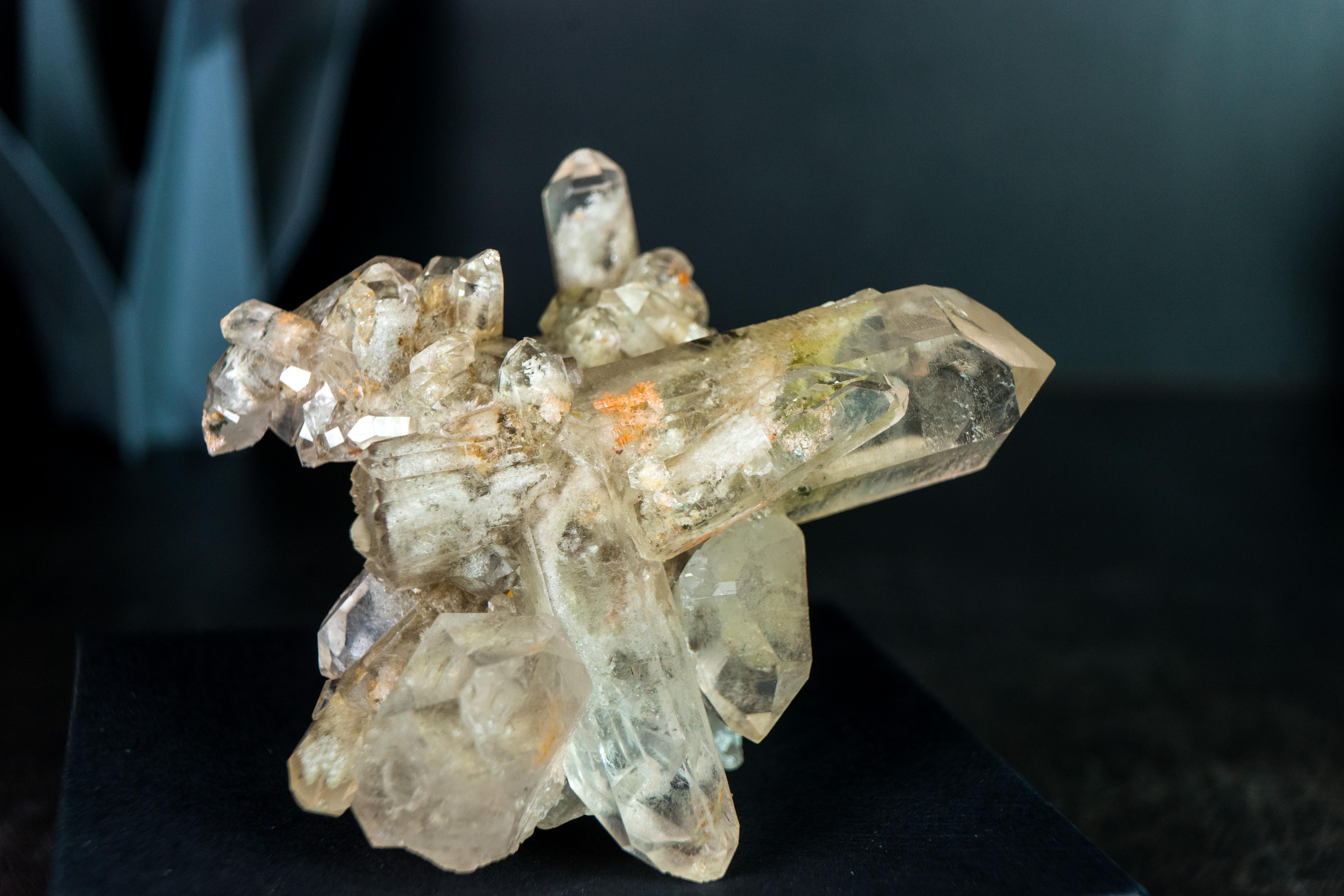 Cristal Phantom naturel et quartz lodolite de Diamantina Brésil en vente 7