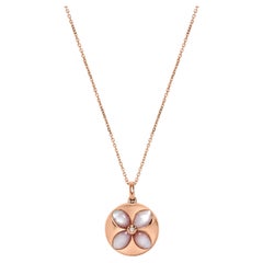Colgante de gota de oro rosa con pinctada máxima natural y diamante blanco de 1,82 quilates TW