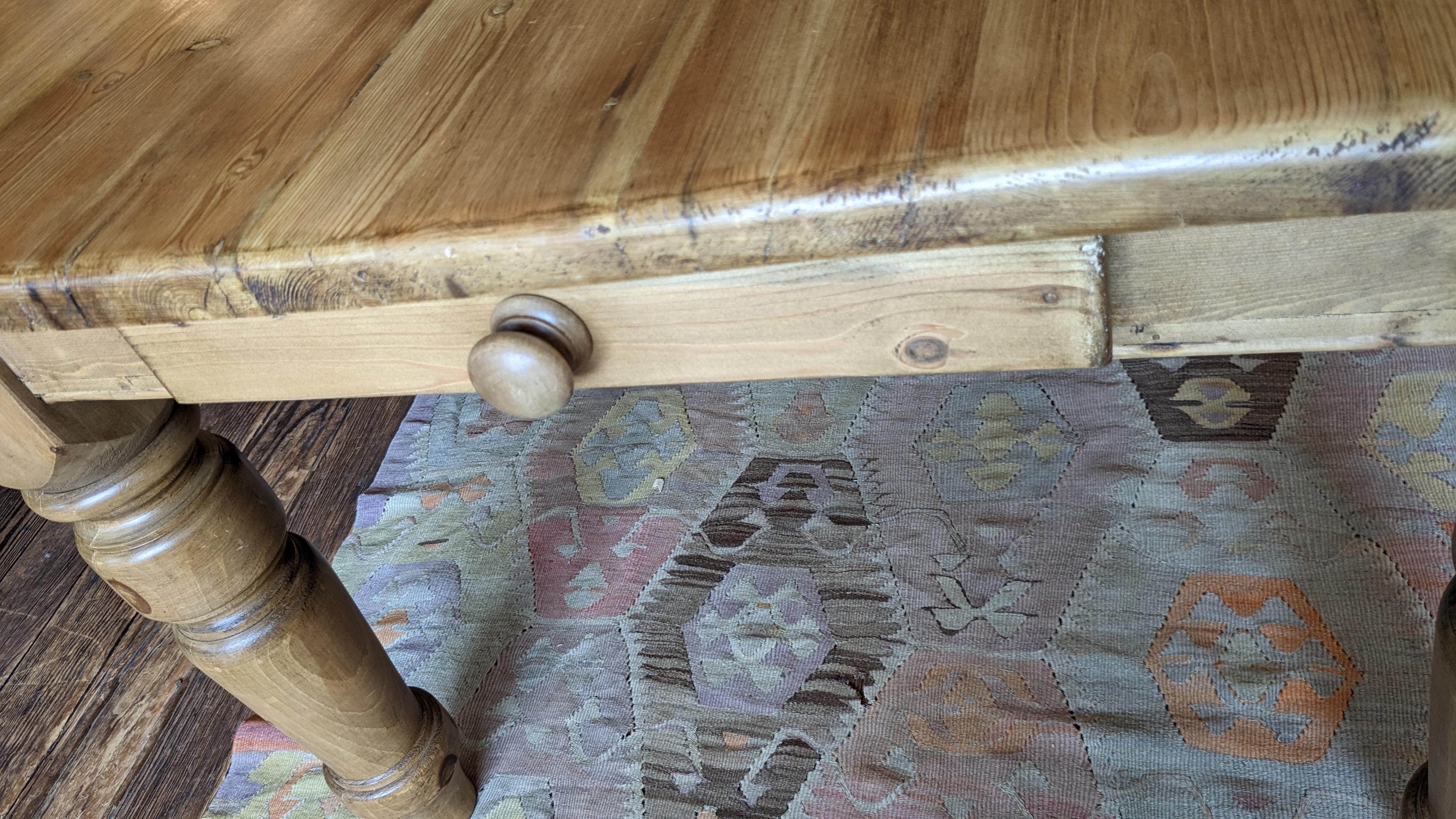 Natural Pine Country Farm Table For Sale 6