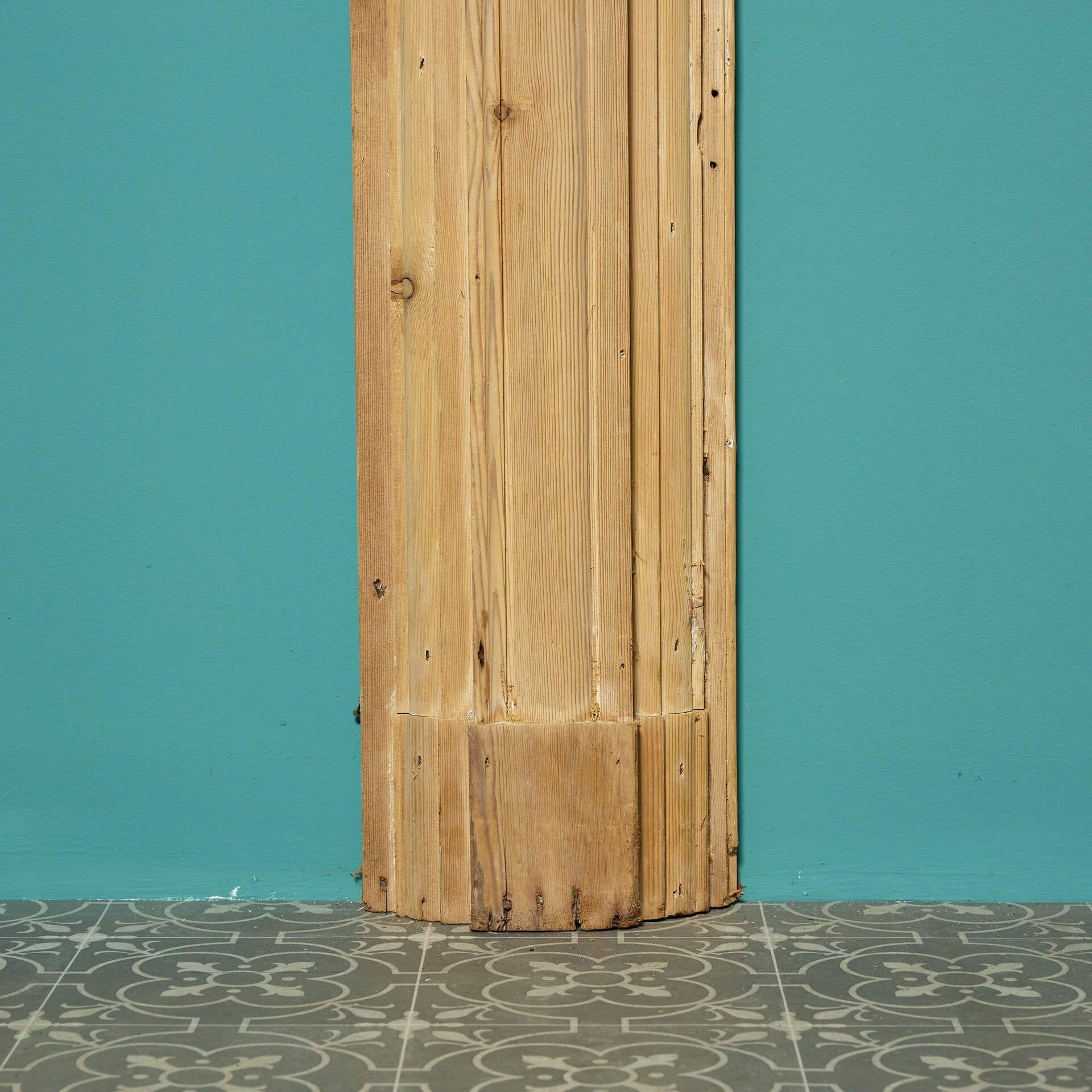 Wood Antique Pine Georgian Bullseye Fireplace For Sale