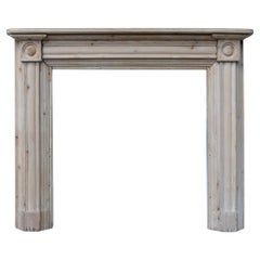 Natural Pine Georgian Bullseye Fire Mantel