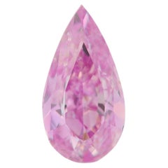 Natural Pink Diamond 0.50ct Natural Loose Fancy Pink Purple SI2 Diamond GIA Pear