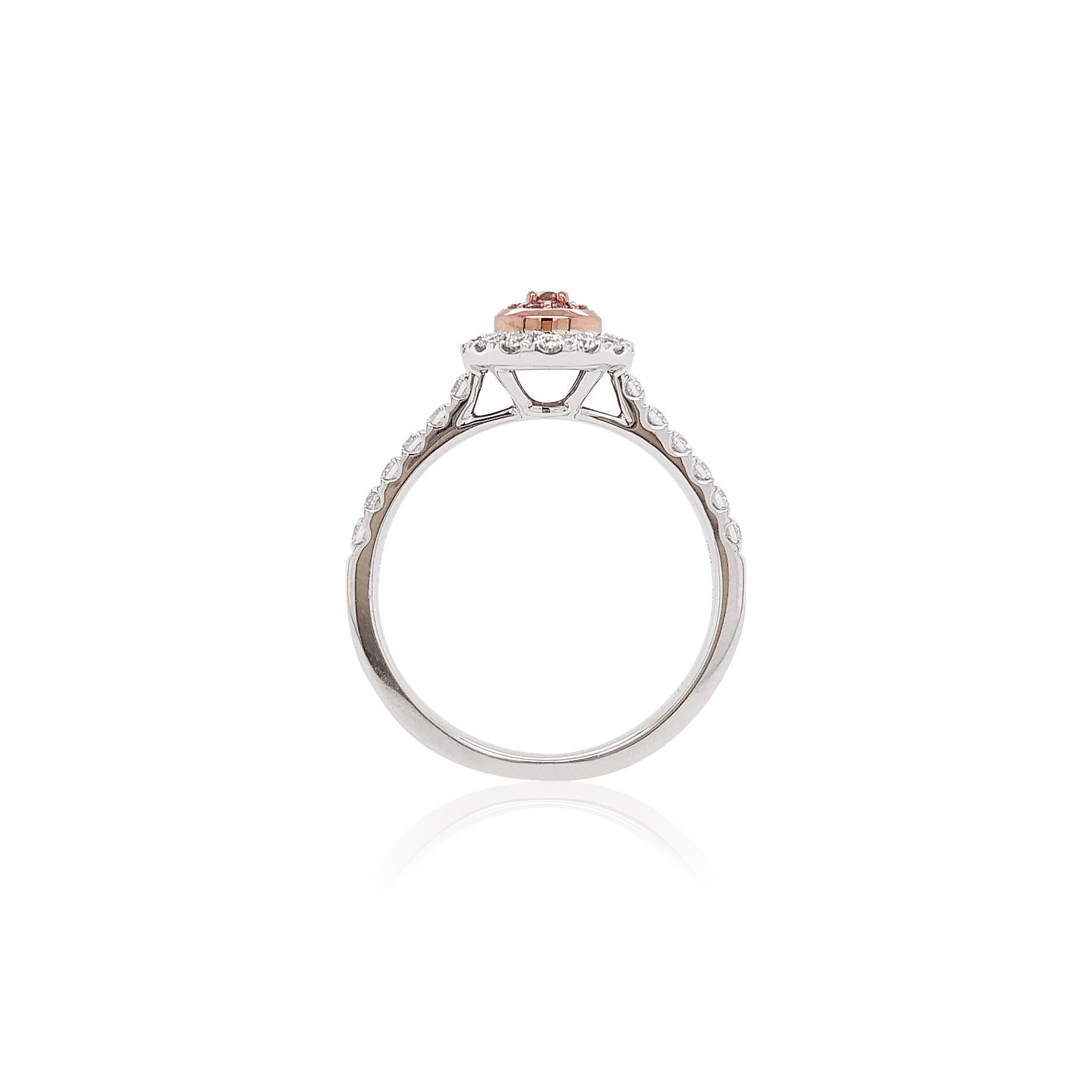 natural pink diamond ring