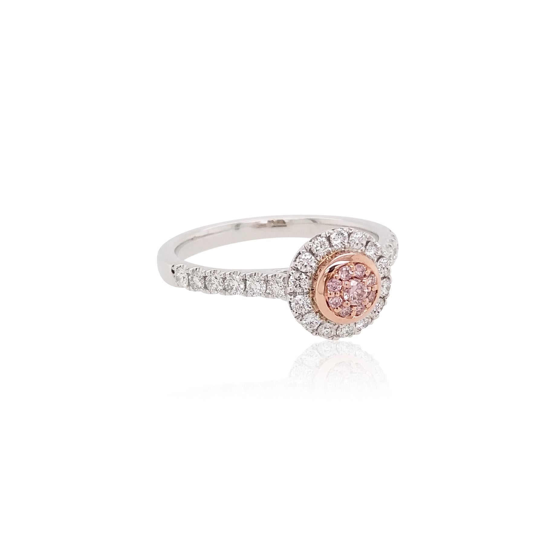 natural pink diamond rings