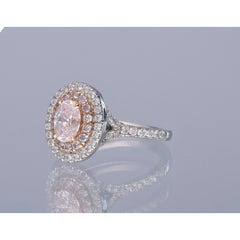 Natural Pink Diamond Cluster Ring