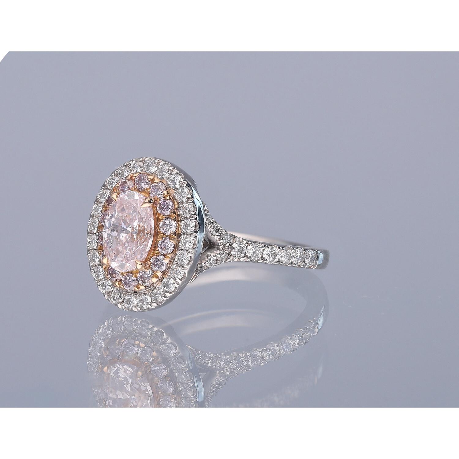 Natürlicher Pink Diamond Cluster Ring im Zustand „Neu“ im Angebot in Burnley, GB