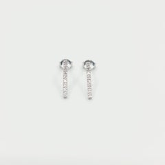 Natural Pink Diamond Earrings 0.22 Ct Very Light Pink, Faint Pink/SI 18k Gold
