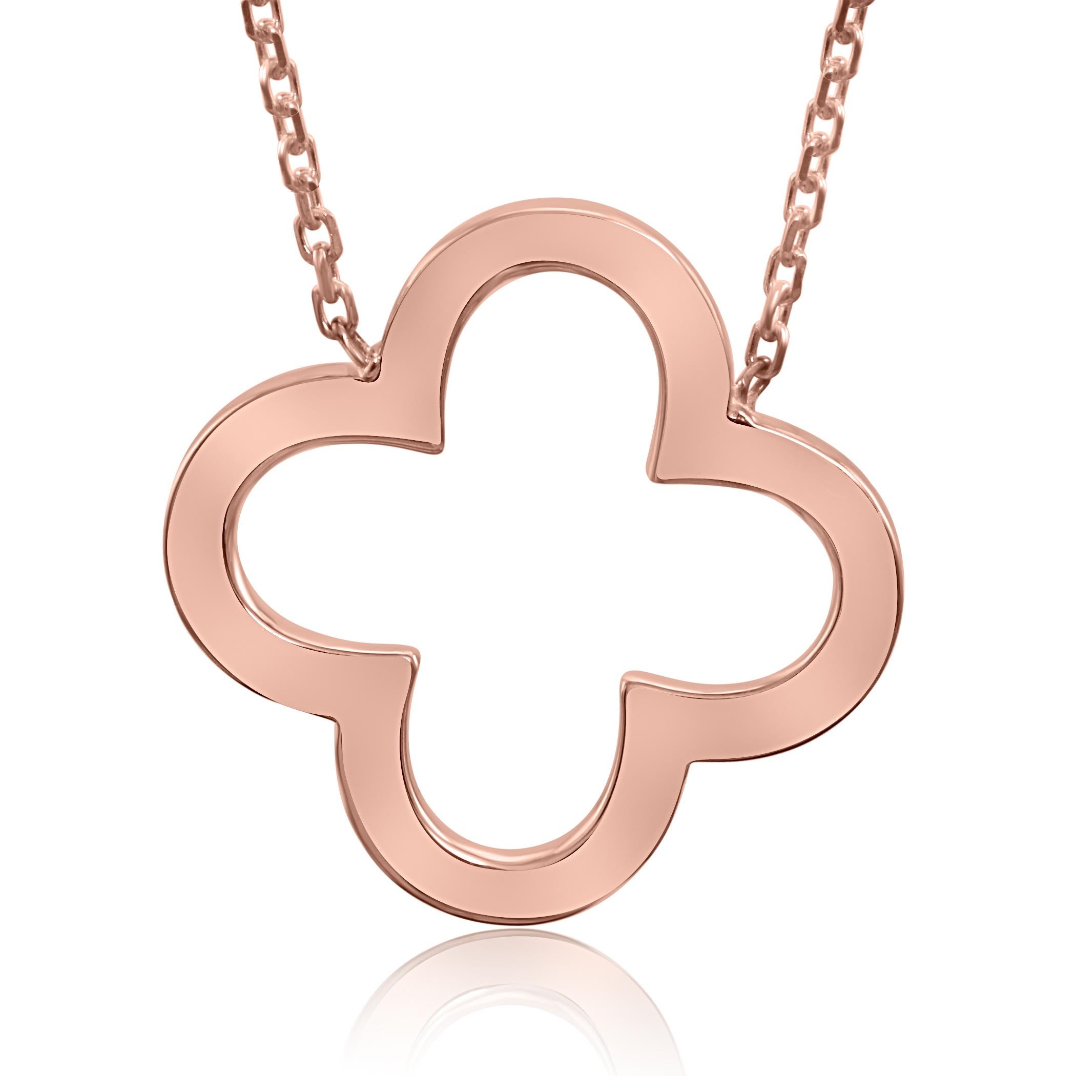 Women's or Men's Natural Pink Diamond Rounds Rose Gold Drop Pendant Necklace with Chain