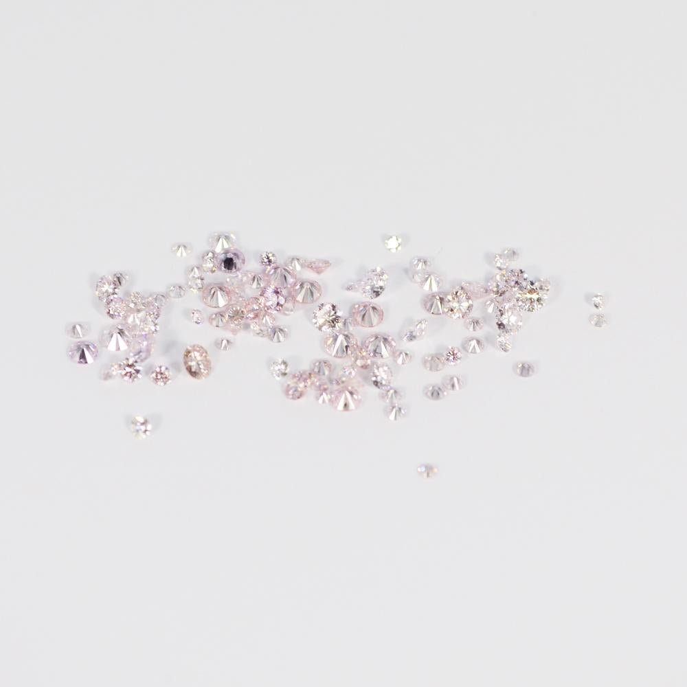 Natürliches rosa Diamanten-Tennisarmband 18k Weißgold ca. 2,50 Karat (Brillantschliff) im Angebot