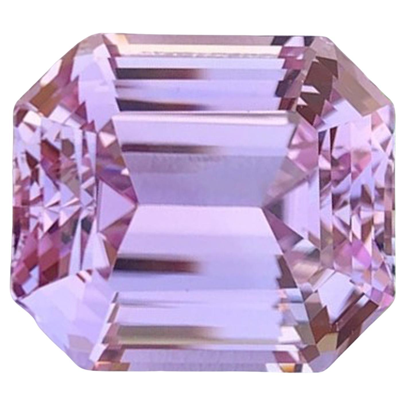 Natural Pink Kunzite Gemstone: 48.56 Carat Octagon Cut November Birthstone