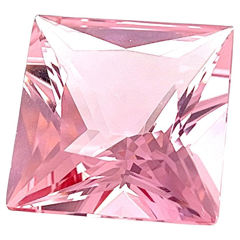 Natural Pink Morganite Square Cut AAAA Grade 22.57x22.37x13.37 Loose Gemstone