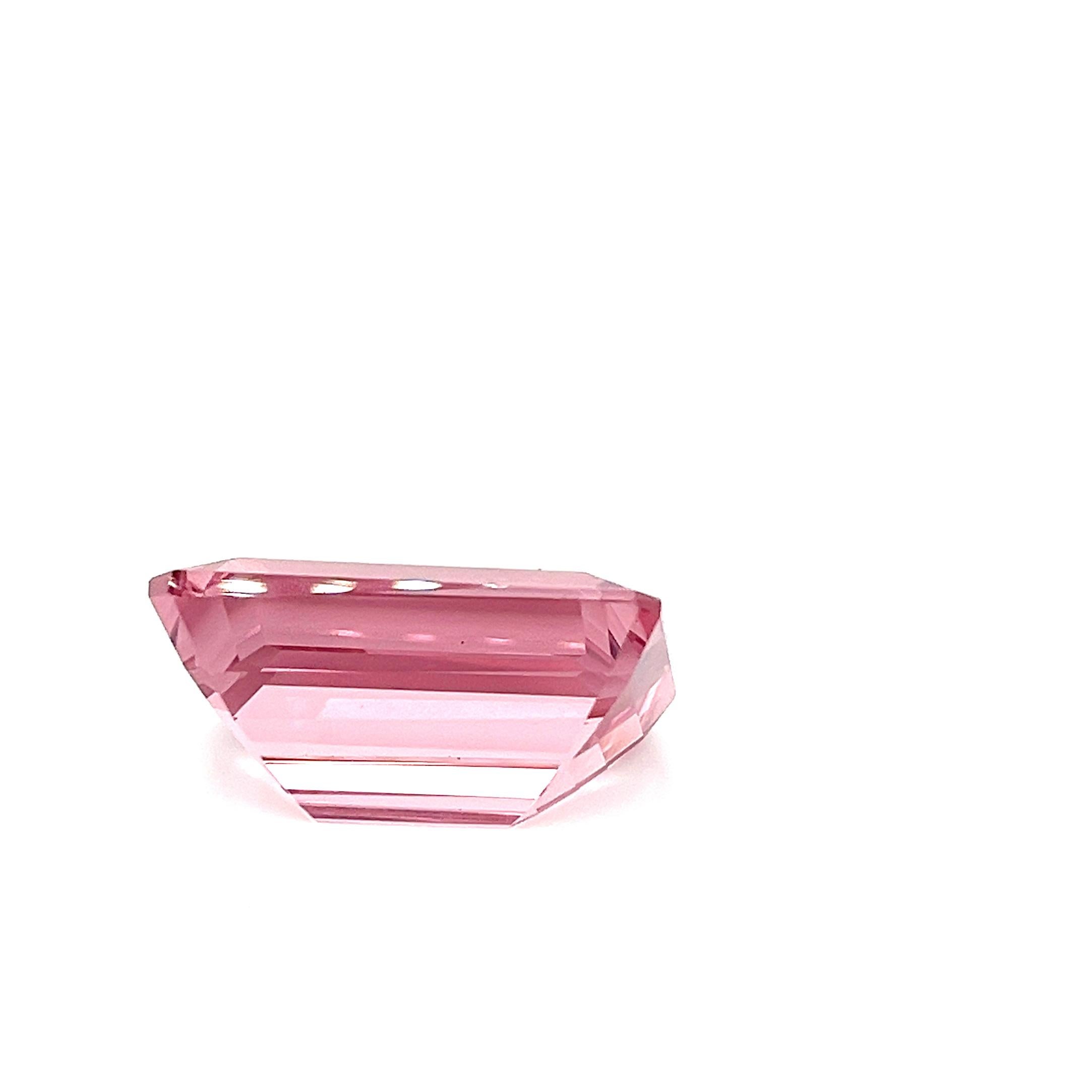 Taille octogone Morganite rose naturelle octogonale AAAA de qualité œil propre pierre précieuse non sertie en vente