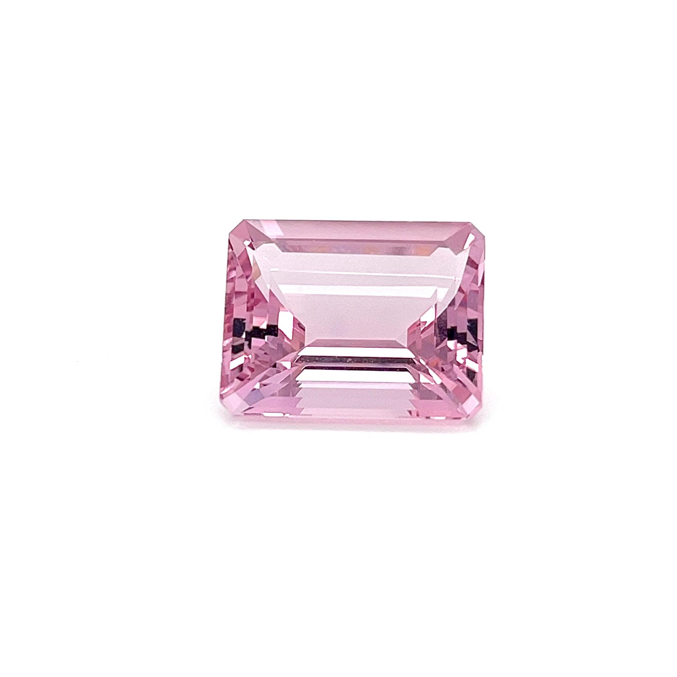 Octagon Cut Natural Pink Morganite Octagon AAAA Grade Eye Clean Clarity Loose Gemstone For Sale
