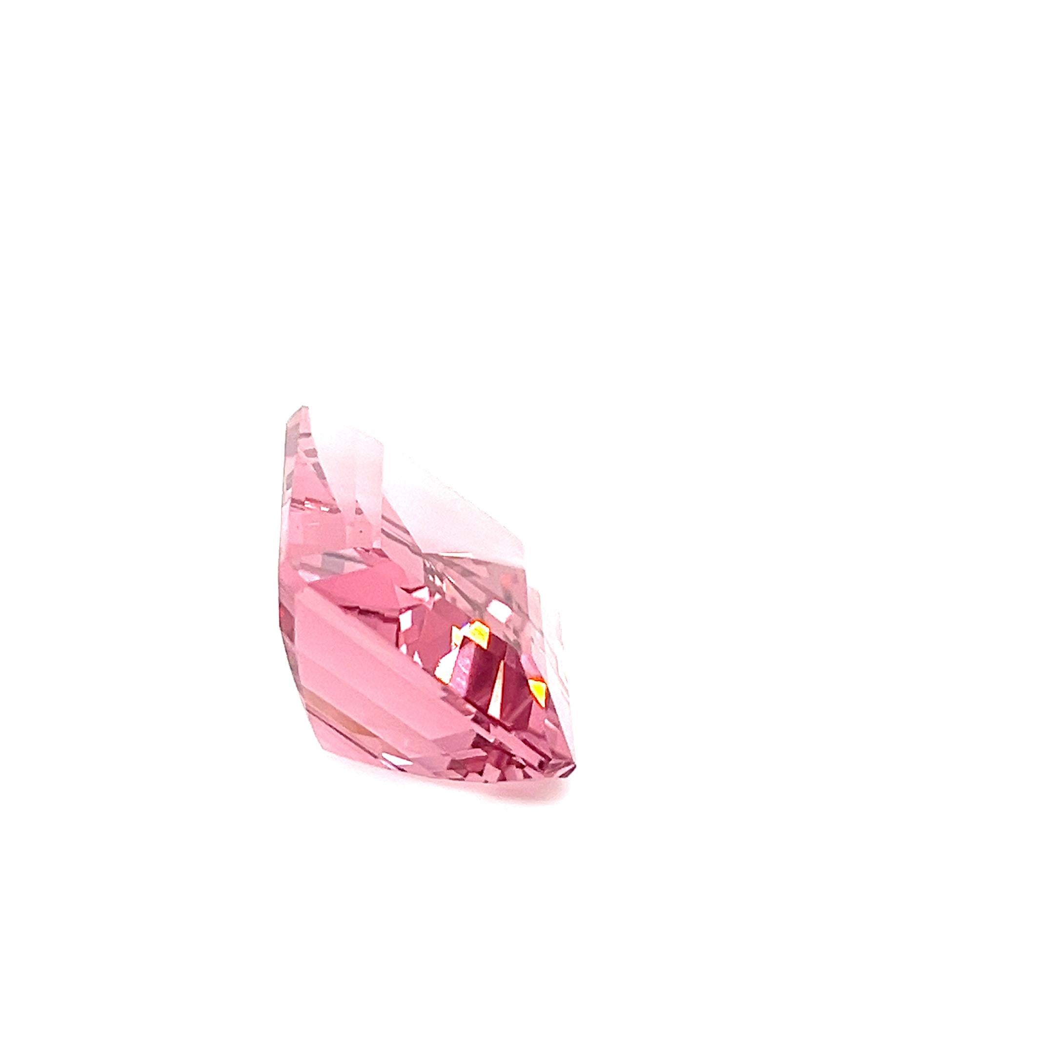Morganite rose naturelle octogonale AAAA de qualité œil propre pierre précieuse non sertie Unisexe en vente