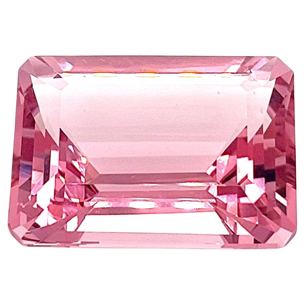 Natural Pink Morganite Octagon AAAA Grade Eye Clean Clarity Loose Gemstone