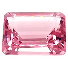 Natural Pink Morganite Octagon AAAA Grade Eye Clean Clarity Loose Gemstone