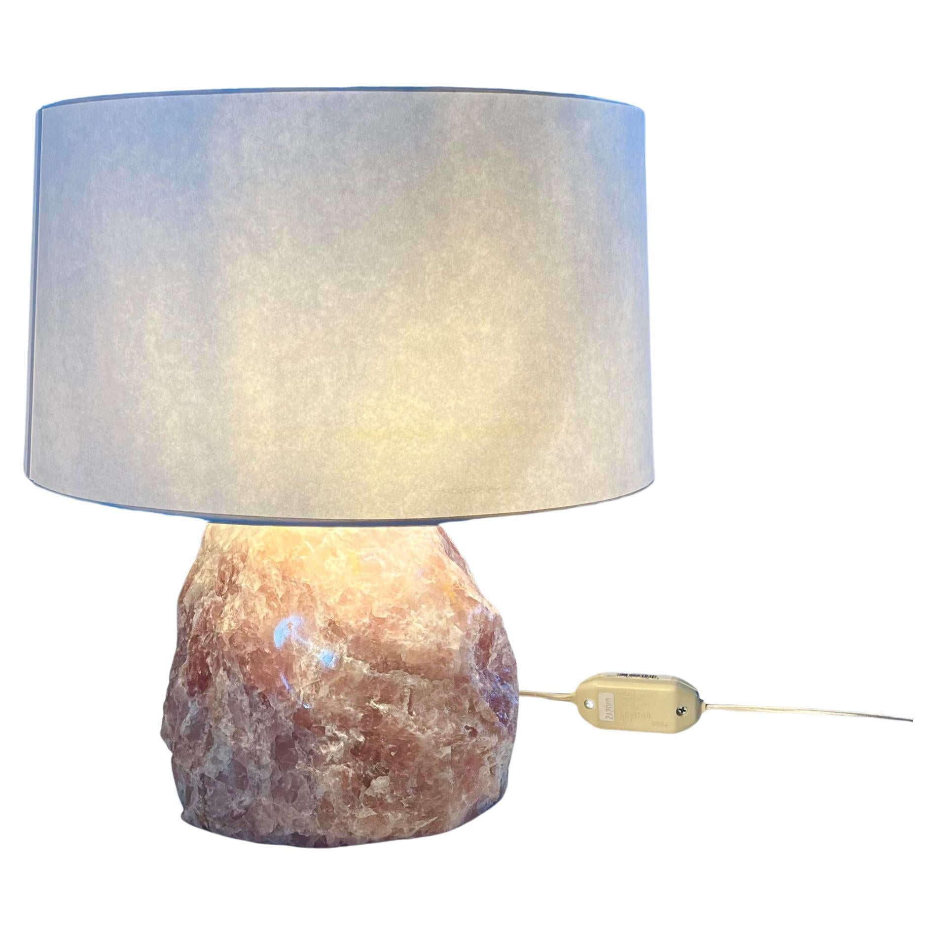 Natural Pink Rock Crystal Lamp