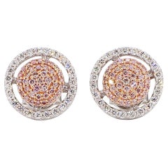 Pink Diamond Stud Earrings