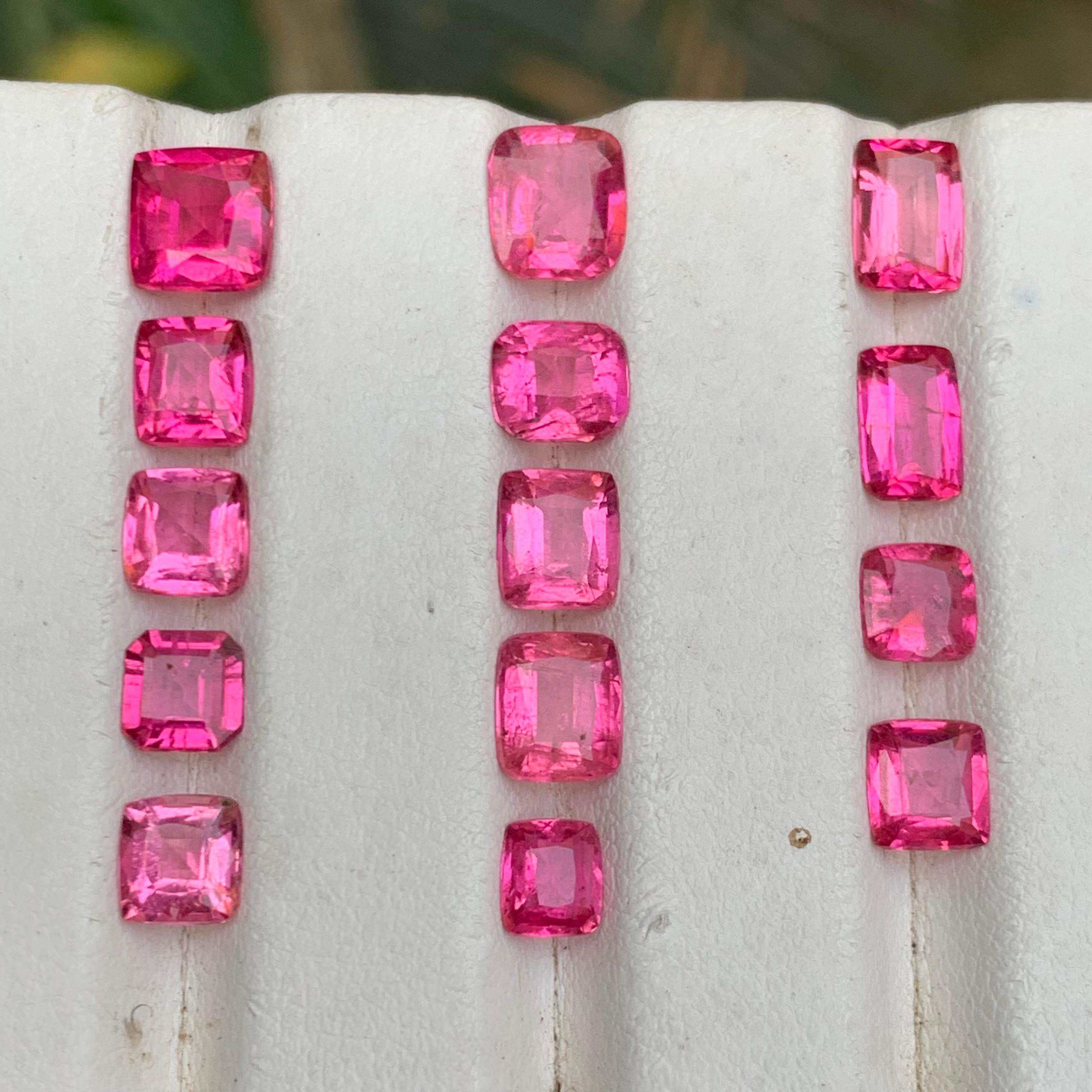 Turmalina rubelita rosa natural 10 ct talla cojín piedras sueltas para joyería en venta 5