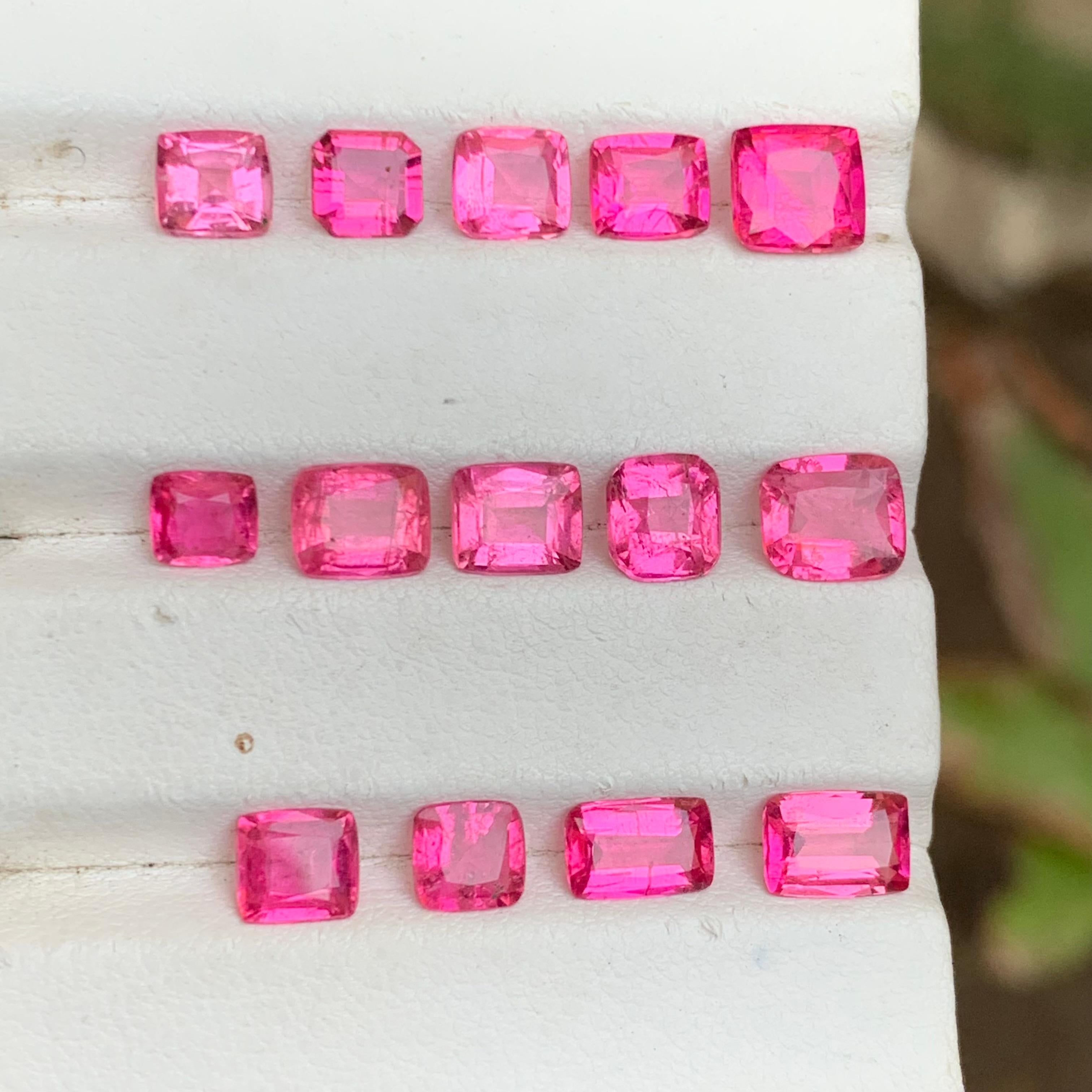 Turmalina rubelita rosa natural 10 ct talla cojín piedras sueltas para joyería en Nuevo estado para la venta en Peshawar, PK