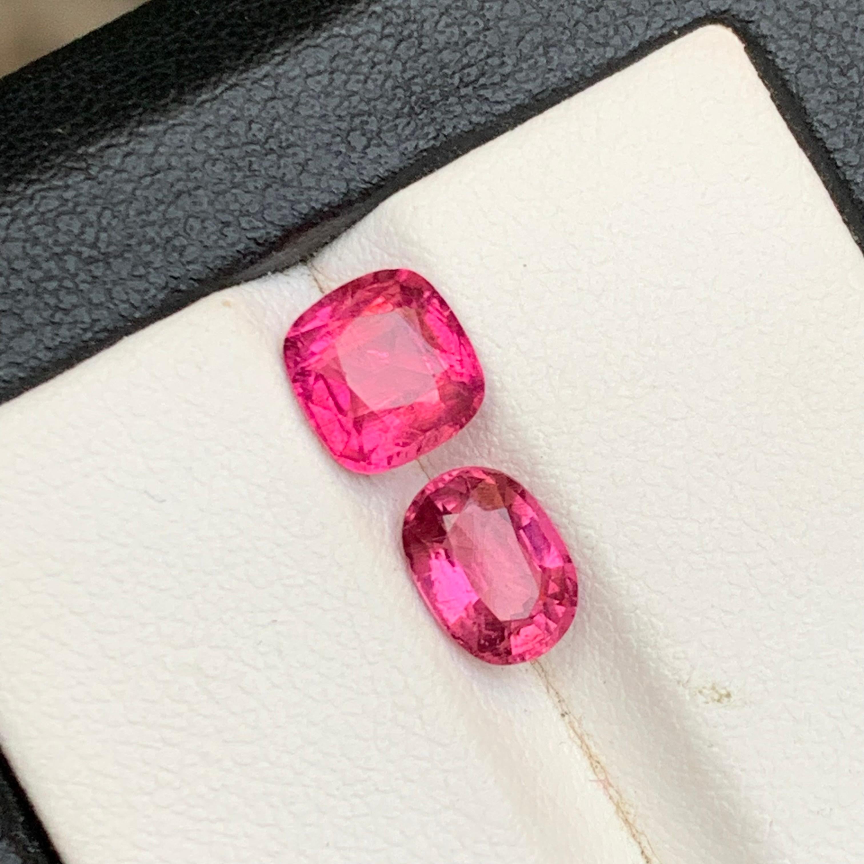 Natürlicher rosa Rubellit Turmalin 2.59Ct Cushion Cut Lose Edelsteine für Schmuck (Kissenschliff) im Angebot