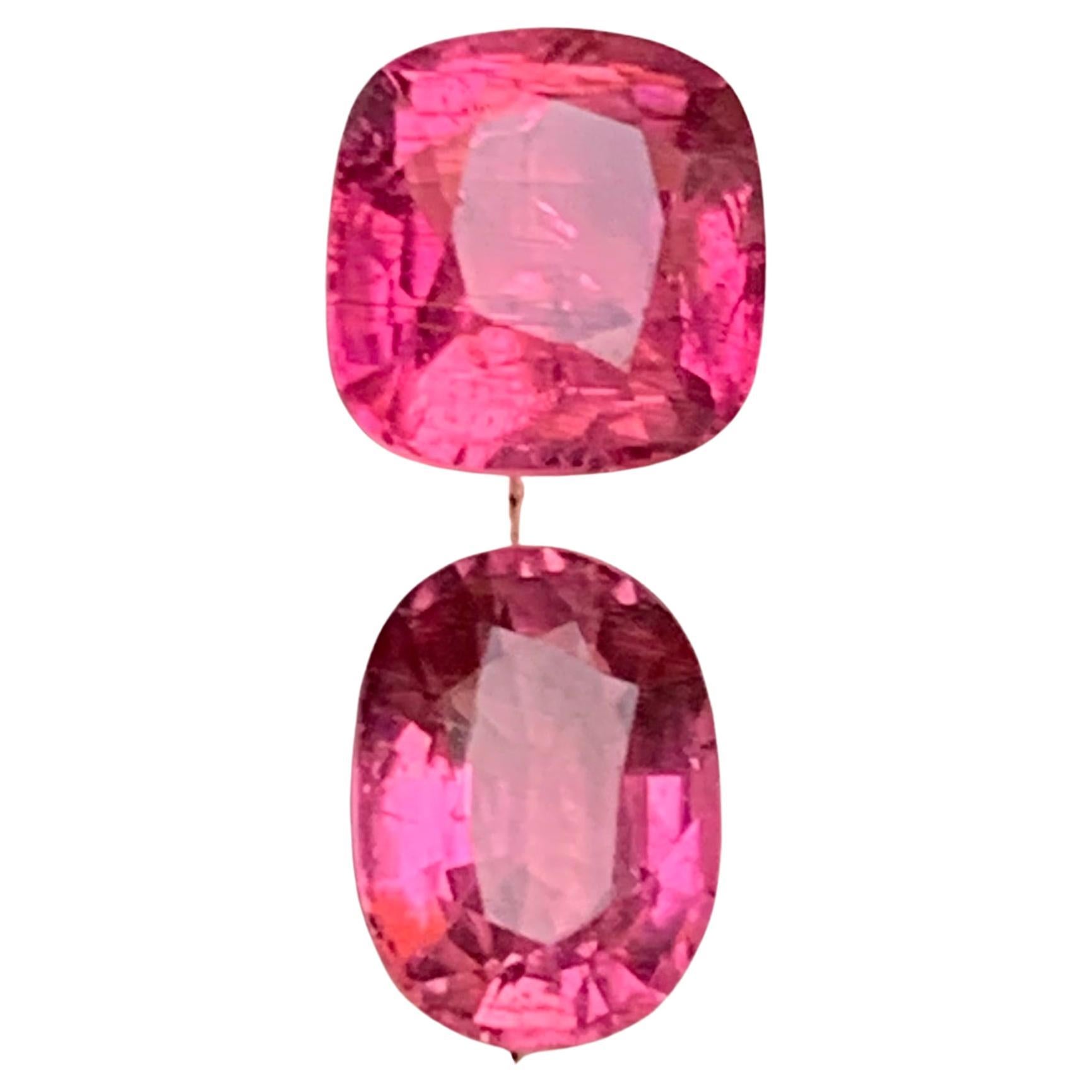 Turmalina Rubelita Rosa Natural 2.59Ct Corte Cilindro Piedras Sueltas para Joyería