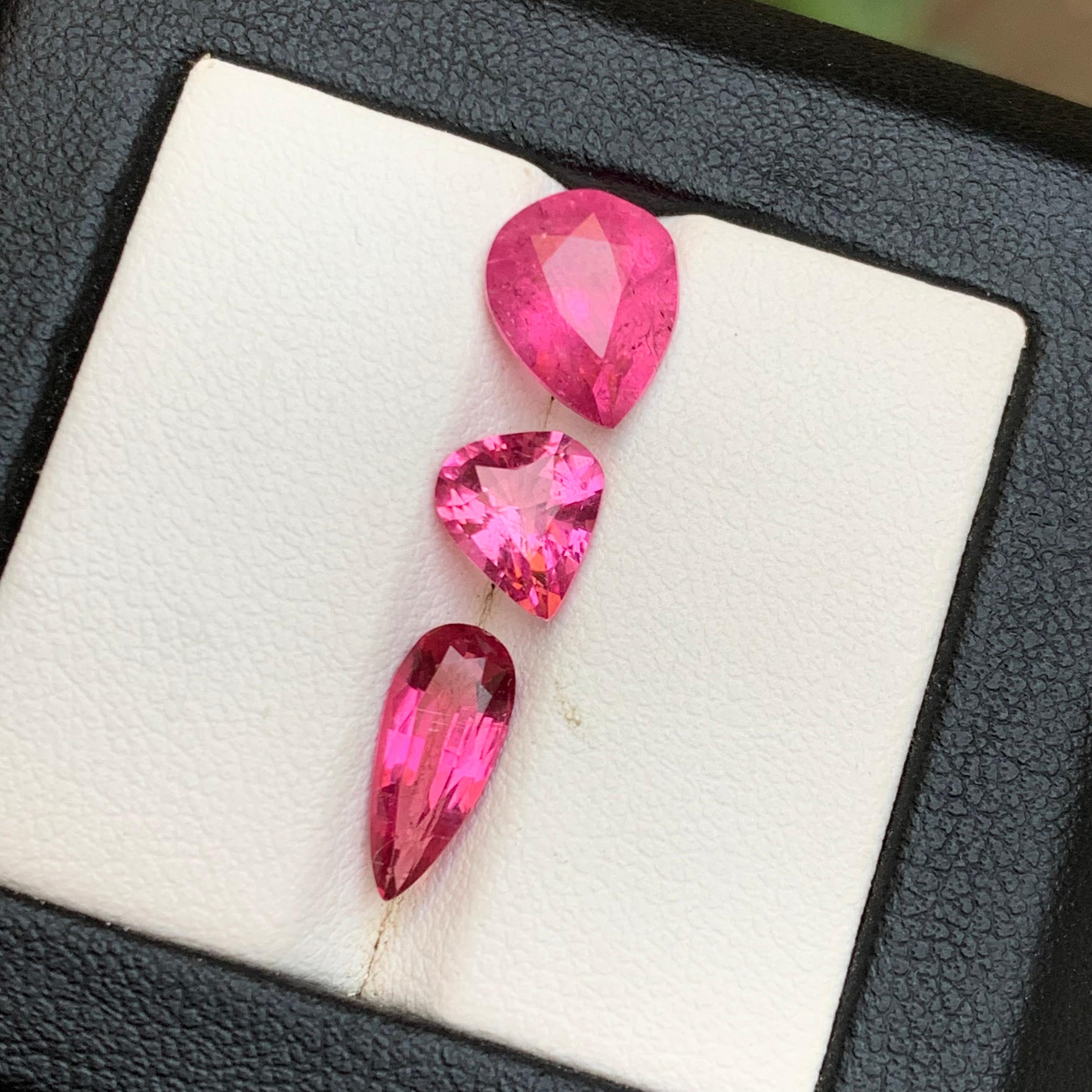 Natürlicher rosa Rubellit Turmalin 4,84 Karat Birnenschliff Lose Edelsteine für Schmuck im Angebot 4